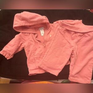 Polo Kids Pink Hoodie and Pants Set